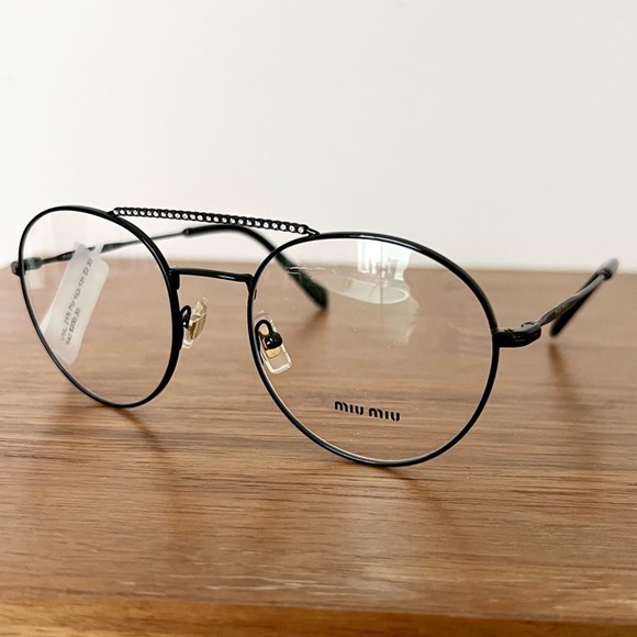 Miu miu optical frames glasses black silver VMU 51 R new